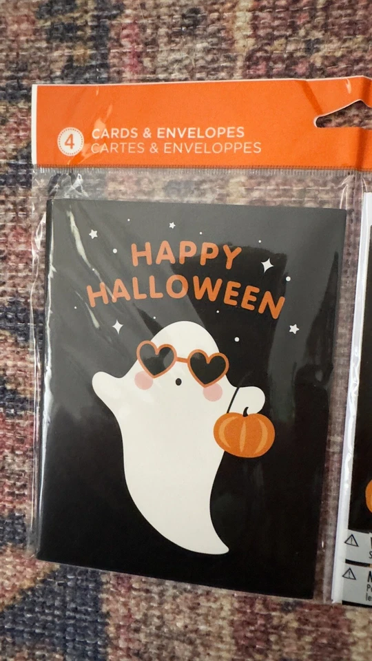 Lote de 3 tarjetas de Halloween más paquete de pegatinas Foto 4 de 4