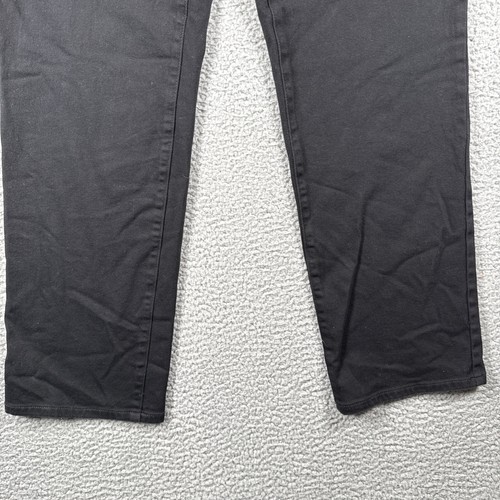 Chicos Jeans Womens 2.5 (US 14) Straight Leg Jean Black Denim Basic Minimalist - 第 3/14 張圖片