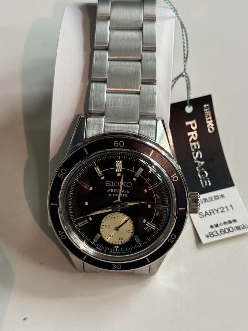 Seiko Presage Style60' power reserve SARY211 black men's Seiko Presage Style60' power reserve SARY211 black men's