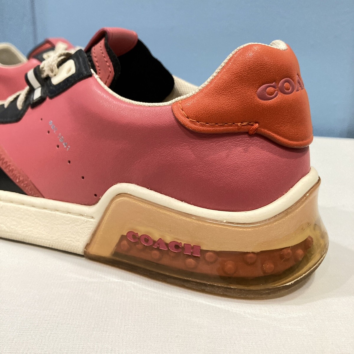 Coach Citysole Court Sneaker - Woman's 9 B - Pink / Orange G5051
