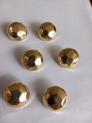 Knöpfe. Kunststoff in Messingoptik. 16mm Packung 6 