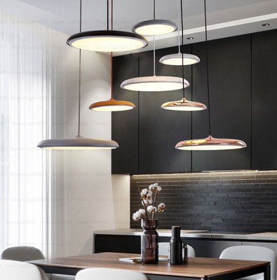 Nordic Led Flying Saucer Pendant Lamp UFO Macaroon Hanging ...