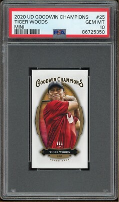 2020 Upper Deck Goodwin Champions Tiger Woods Mini PSA 10 GEM MINT | #25