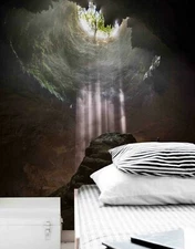 3D Cave Sunny Wallpaper Wall Mural Removable Self-adhesive Sticker 246