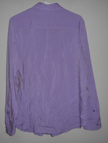 Coldwater Creek NWT Career Dressy HARMONY BUTTON FRONT SHIRT LIGHT PURPLE SZ 14 - Picture 7 of 7
