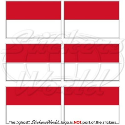 MONACO Flag Monte Carlo MONAKO Flag Mini Decal, Vinyl Sticker 40mm x6