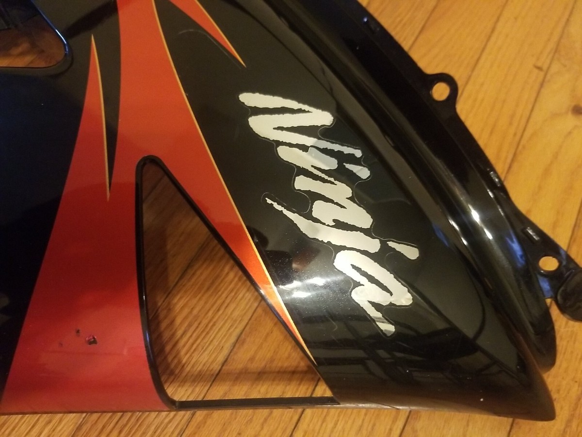 KAWASAKI ZX-14R OEM UPPER RIGHT MID COWLING BLACK ORANGE KAWASAKI ZX-14R OEM UPPER RIGHT MID COWLING BLACK ORANGE