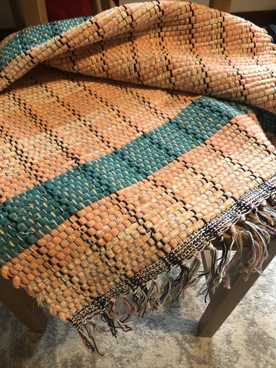 Peach throw rug cheap