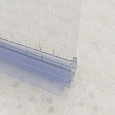 Frameless Shower Door Bottom Seal, 36" Long Shower Door Sweep for 5/16" 8mm ...
