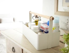 Storage Caddy - Large - Steel + Wood-a sleek solution for odds&ends around your.