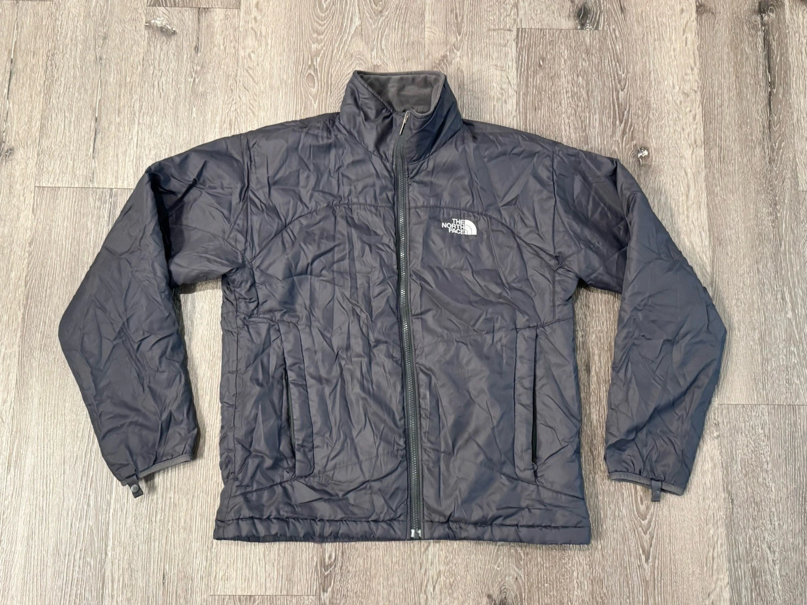The North Face Puffer Jacket Mens Medium Full Zip Outdoor Hiking Nylon Softshell