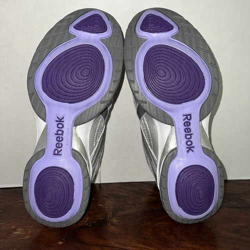 Women’s Reebok EasyTone Sneakers Sz 9.5 Gray Silver Lavender Excellent and Clean - 第 19/20 張圖片