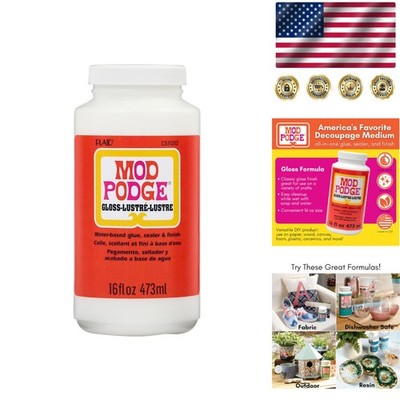 Versatile 16 oz Gloss Sealer, Glue & Finish: Quick Dry, Non-Toxic Craft Solution