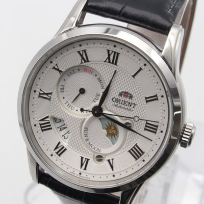 ORIENT Classic SUN & MOON RN-AK0005S Mechanical Automatic Men Watch New in Box