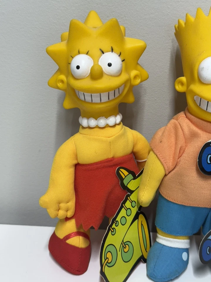 Lote de 5 figuras de peluche vintage 1990 Simpsons Burger King con etiquetas Foto 2 de 4