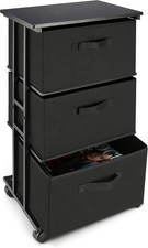 MAX Houser Dresser Storage with 3 Drawers, Classic Drawer Dresser, Black5 