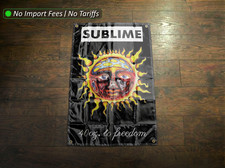 Sublime Oz to Freedom Rock Band Flag Banner Wall Tapestry | Grommets | No Tariff