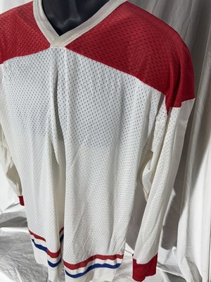 Vintage Hockey Football Jersey Mens Extra Large White 70s 80s Bob McCarthy Shirt