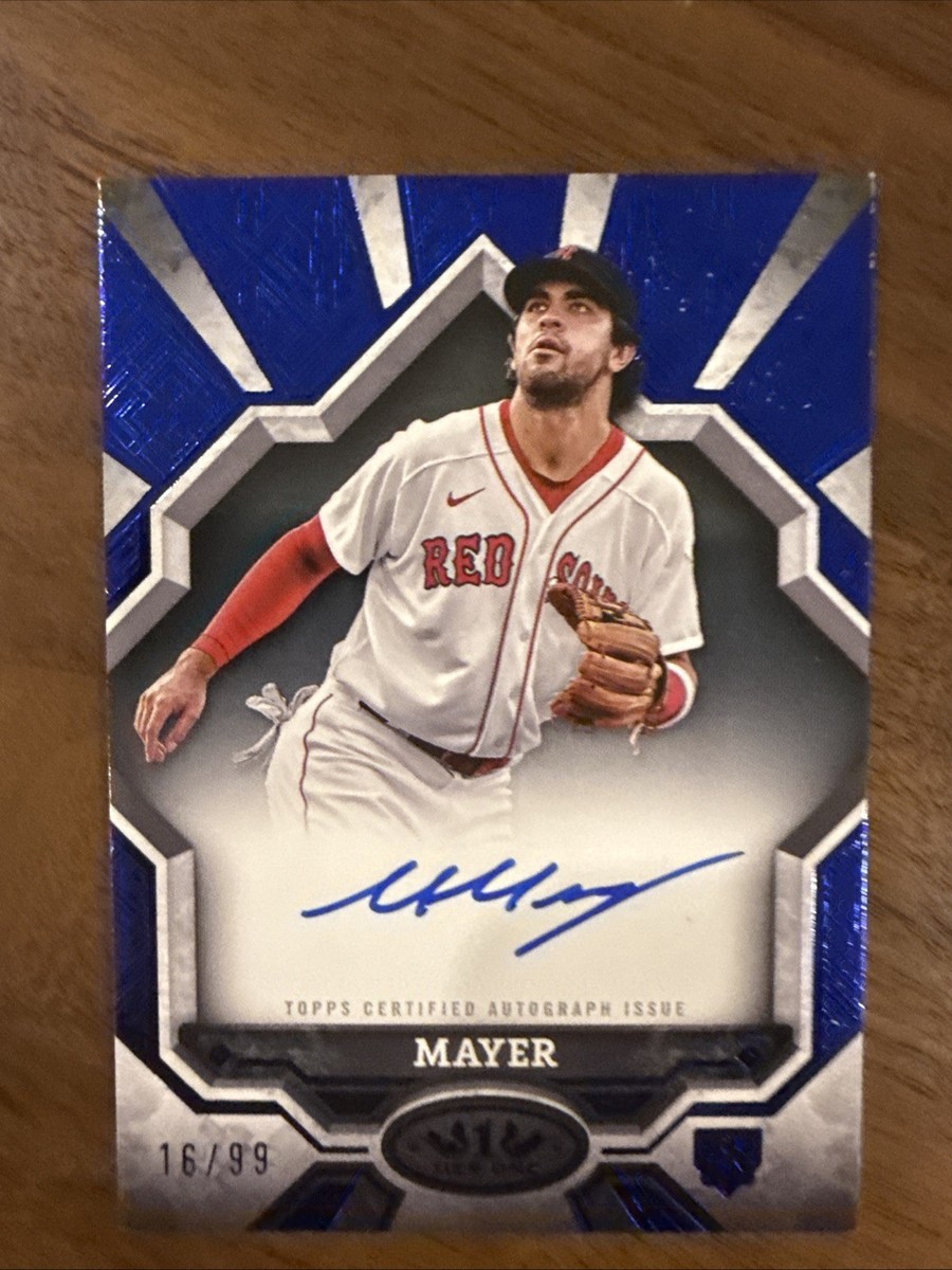 Marcelo Mayer RC - On Card Auto - Boston Red Sox Blue /99 | eBay