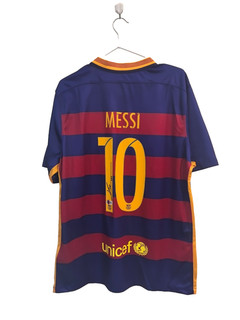 Lionel Messi FC Nike Barcelona Signed 2015/16 Jersey Beckett Authentication
