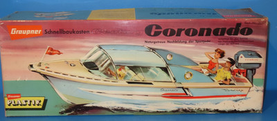 60er Jahre Graupner 2087 SportBoot ''Century CORONADO'' mit Anleitung in OvP #9169