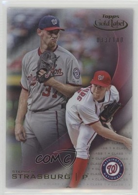 2016 Topps Gold Label Class 1 Red 33/100 Stephen Strasburg #37 9o3