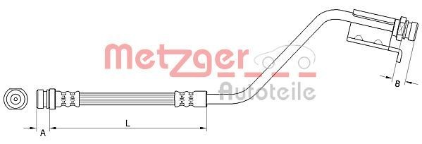 Metzger Bremsschlauch 4110826 FüR Hyundai KIA-image