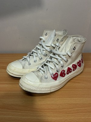 Converse Chuck Taylor All Star Comme des Garcons Play Heart Logo White Shoes