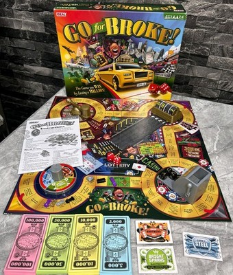 Go For Broke Brettspiel von Ideal 8+ 2-4 Spieler vollständig 