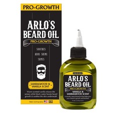Arlo's Pro Growth Beard Oil - Vanilla Sandalwood 2.5 oz. - Promotes Beard Hai...