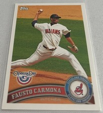 2011 Topps Opening Day Baseball Fausto Carmona Cleveland Indians base card #74