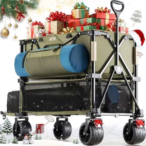 Overmont 400L Double Decker Folding Wagon – Heavy‑Duty  Assorted colors