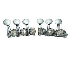 6 In-line Guitar Locking Tuners 6 Right Hand 1:18 Gear Ratio Lock String Tu...