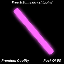 50 LED Foam Sticks Glow Light Up Baton Party Concert Rave Wedding Event Supplies