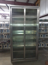 Cabinet Stainless Steel Sliding Glass Doors Surgical Operating Room 42x24x84