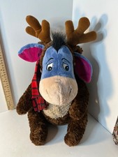 Disney Store Exclusive Eeyore Christmas Reindeer Plush 15  Retired