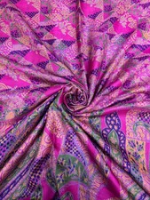 Vintage Silk Saree for Crafting, Sewing, Quilting, Upcycled Projects SS3002