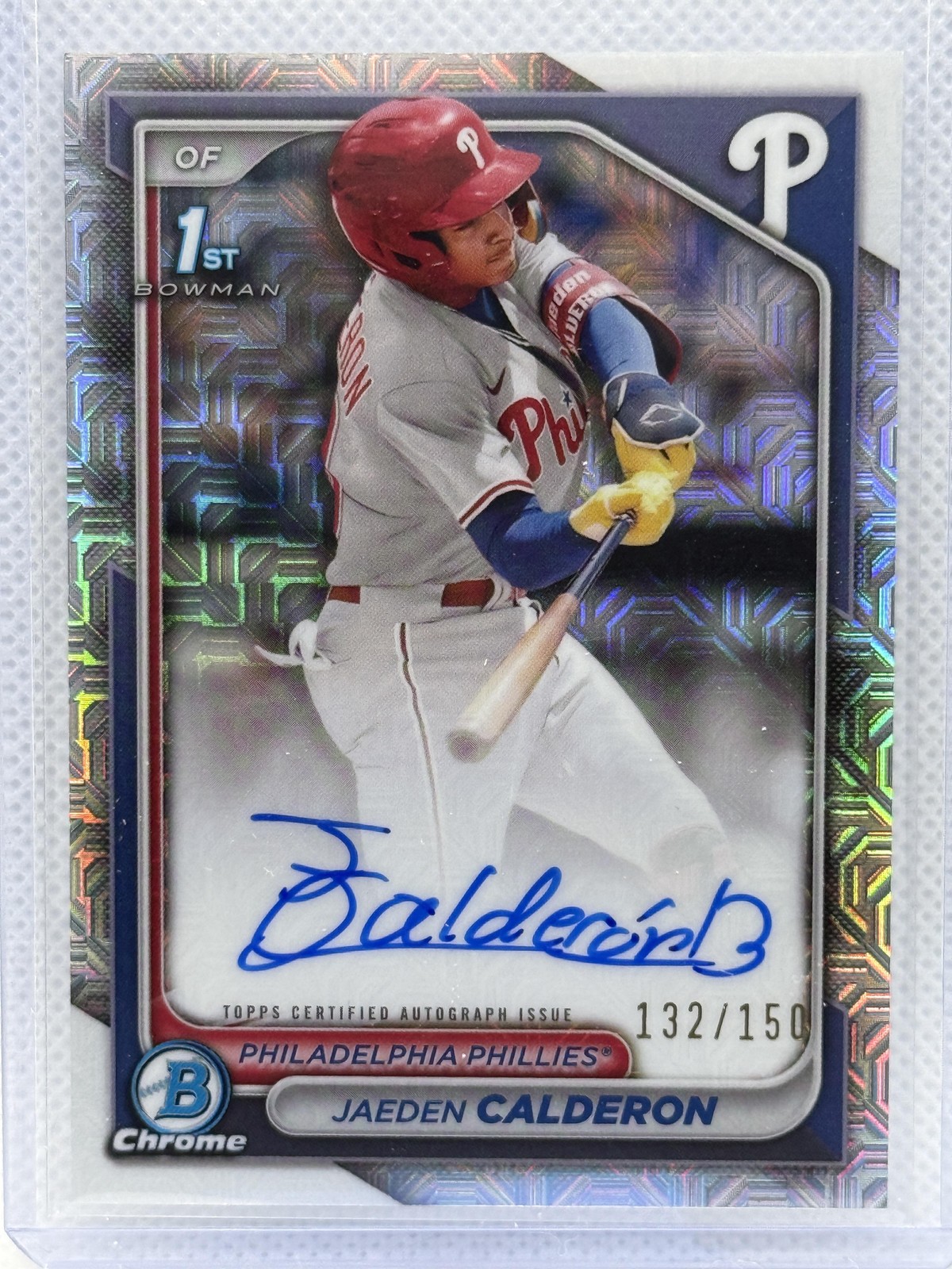 2024 Bowman Chrome #CPA-JCN Jaeden Calderon Auto HTA Choice Refractors #/150