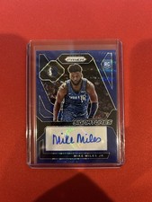 2023 Panini Prizm - Mike Miles Jr. #RSI-MMJ Rookie Signatures Blue Wave Prizm