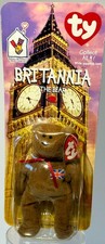 Ty "Britannia The Bear" McDonalds Beanie Baby RARE PACKAGING ERRORS Sealed  NEW