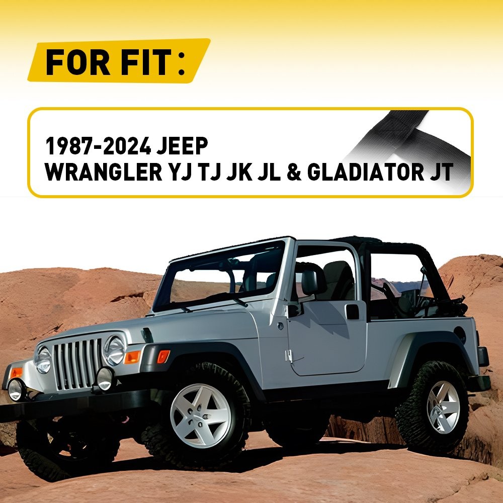 Mesh Cargo Net Roof Top Netting Hammock for 1987-24 Jeep Wrangler YJ TJ JK JL A thumbnail 3