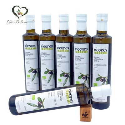 6x ELEONES 15513 Organic Natives Olivenöl Extra 500ml Flasche Kreta (6x500ml=3L)