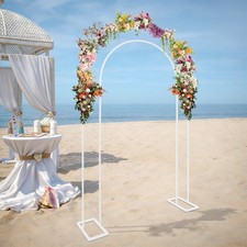 Arch Backdrop Stand,White Wedding Arch Backdrop Stand, Metal Arch Backdrop Stand