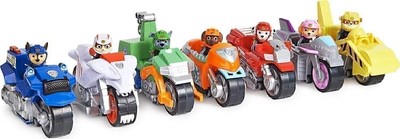 Paw Patrol Moto Pups Deluxe Pull-Back Motorcycle & Figure | Real Wheelie Action!