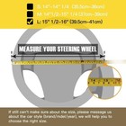 Premium Leather Car Steering Wheel Cover Fit for Ford F-150 250 350 15.5-16 inch
