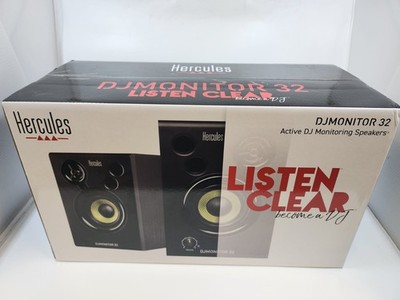 Hercules DJMonitor 32 Aktives 3'' DJ Monitoring System (Paar)(Neu und versiegelt)