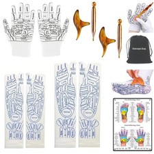 Reflexology Socks With Tools and Gloves, Massage Socks With Trigger Point, Fo...