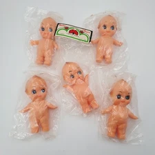 5 Vintage Kewpie Cupie Dolls, 5.5 inch, Naked, Taiwan, Moveable Arms/ Legs