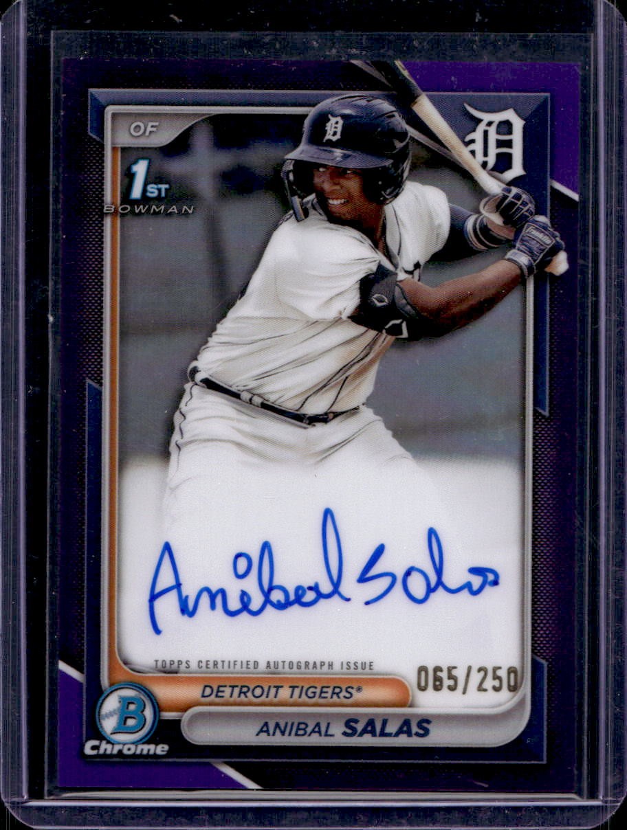 Anibal Salas 2024 Bowman Chrome #CPA-ASA 1st Prospect Auto Purple /250