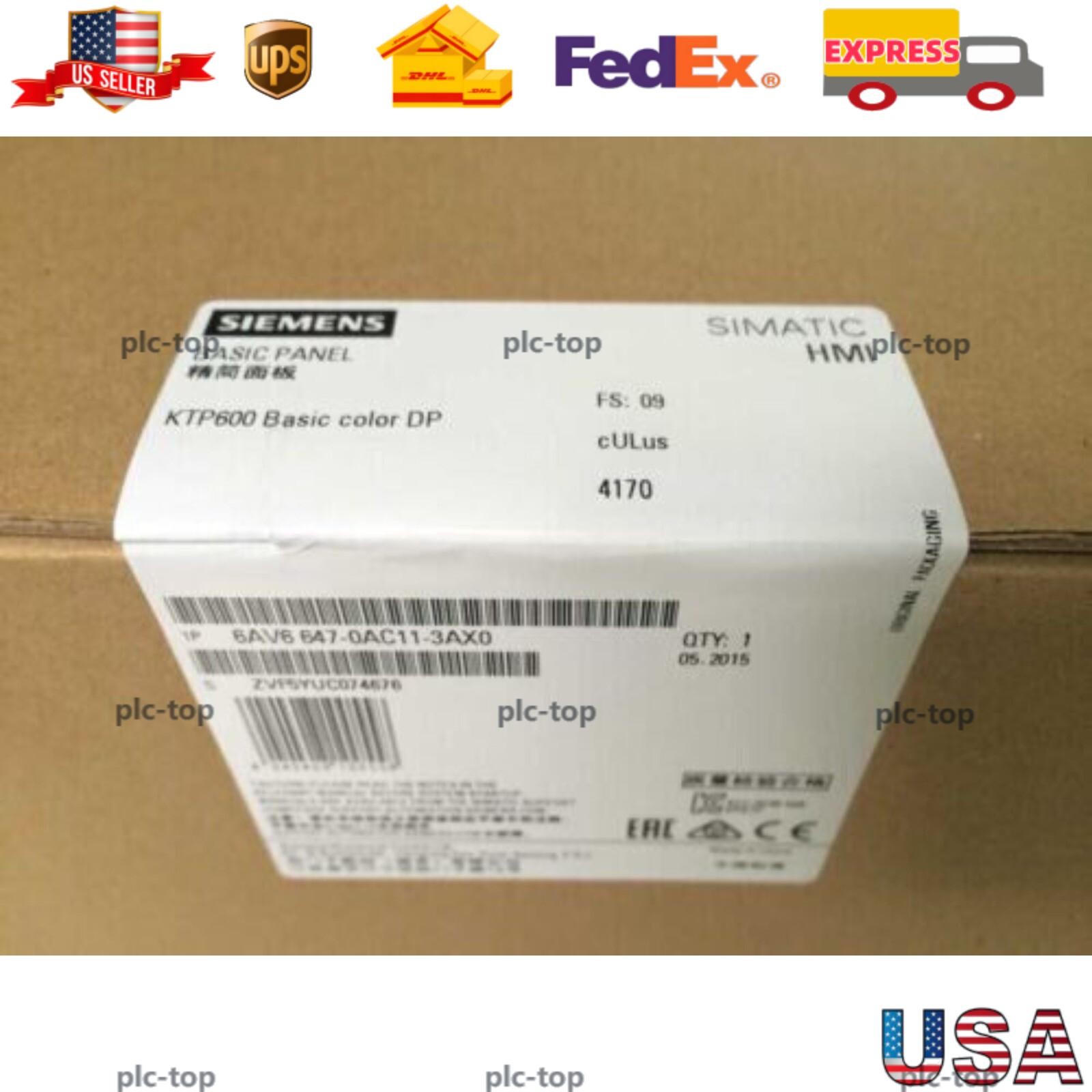 1 New Siemens 6AV6647-0AC11-3AX0 KTP600 6" Panel 6AV6 647-0AC11-3AX0 US FREE TAX